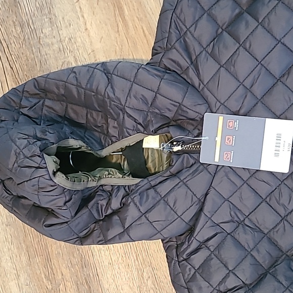 ST. JOHN'S BAY BRAND MEN'S BLACK AND GREEN WINTER HOODED COAT SIZE XL - Picture 5 of 17